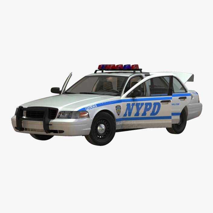 3D model Generic Police Car NYPD Rigged