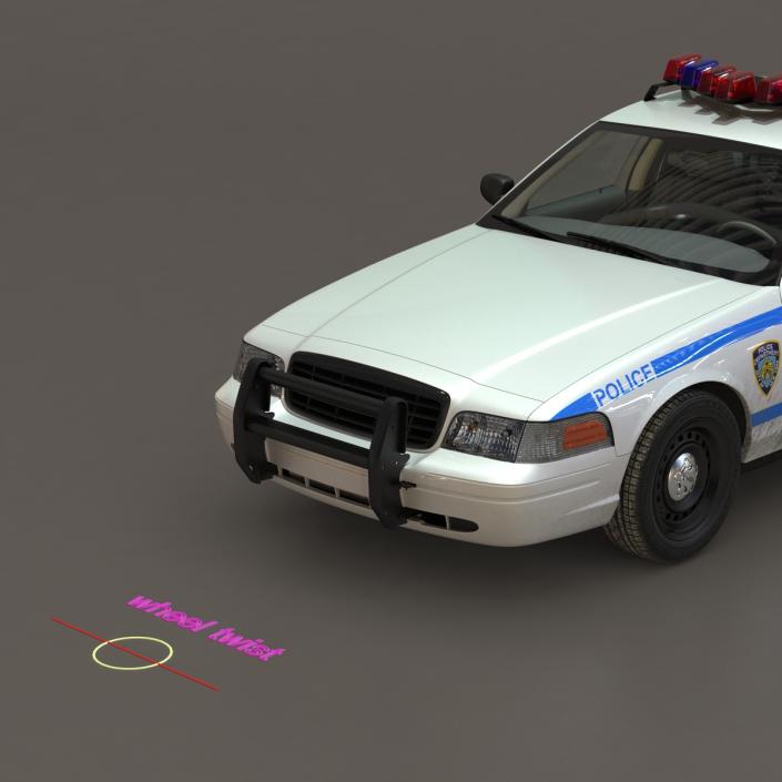 3D model Generic Police Car NYPD Rigged