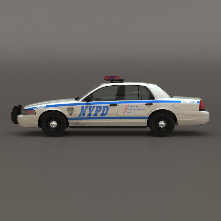 3D model Generic Police Car NYPD Rigged