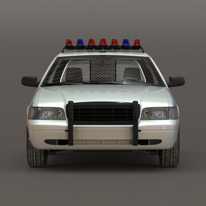 3D model Generic Police Car NYPD Rigged