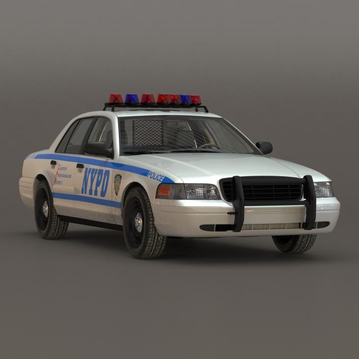 3D model Generic Police Car NYPD Rigged