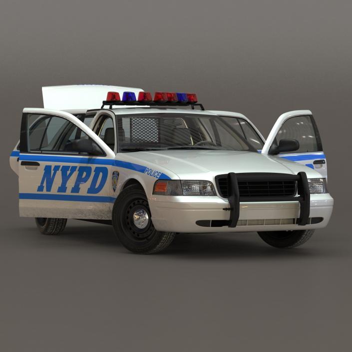 3D model Generic Police Car NYPD Rigged