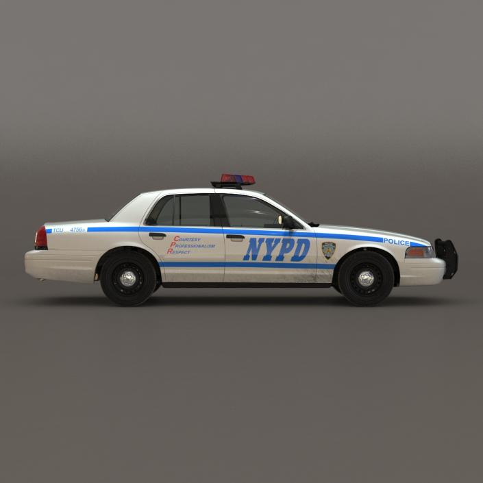 3D model Generic Police Car NYPD Rigged