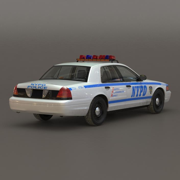 3D model Generic Police Car NYPD Rigged