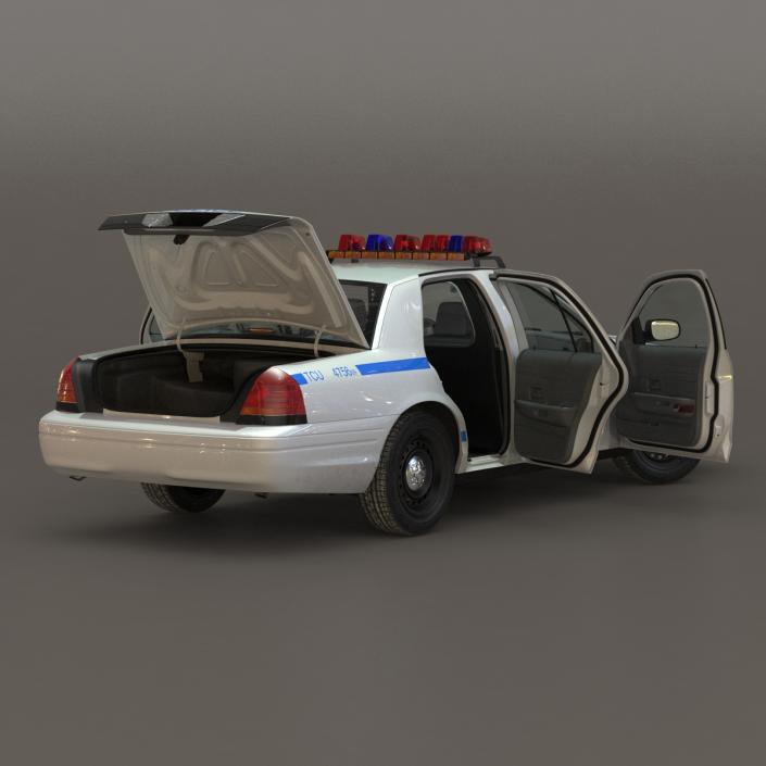 3D model Generic Police Car NYPD Rigged