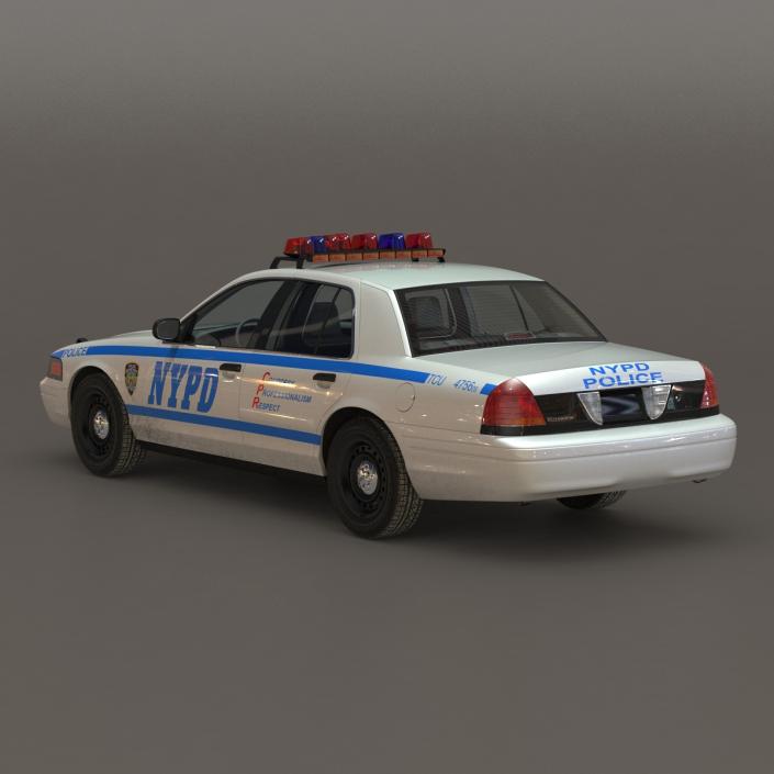 3D model Generic Police Car NYPD Rigged