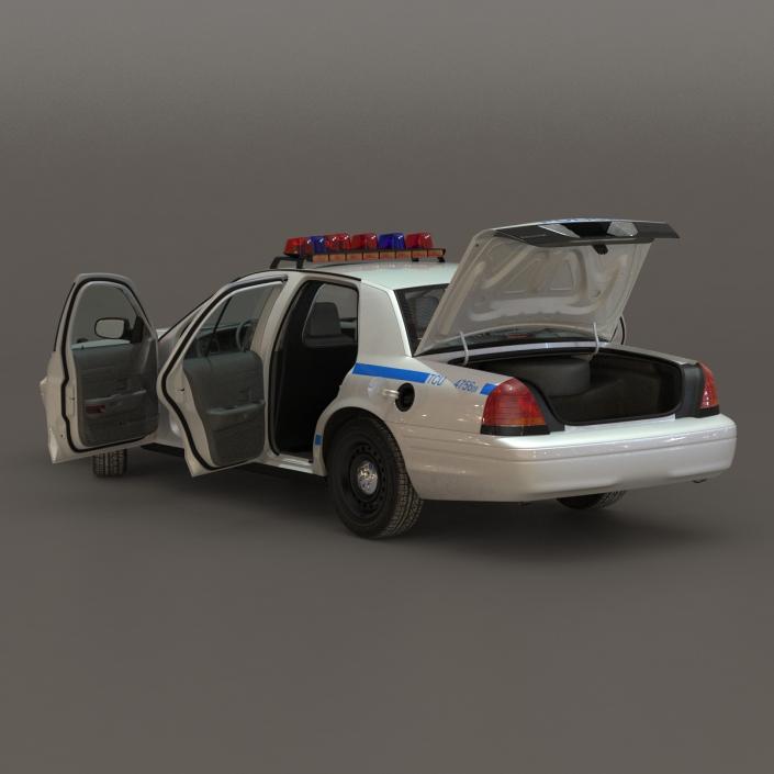 3D model Generic Police Car NYPD Rigged