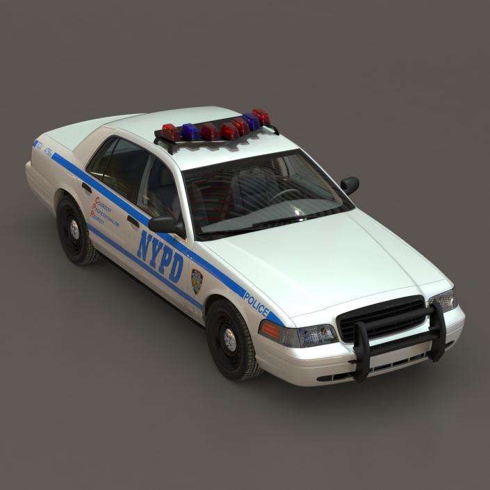 3D model Generic Police Car NYPD Rigged