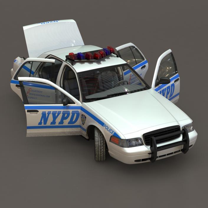 3D model Generic Police Car NYPD Rigged