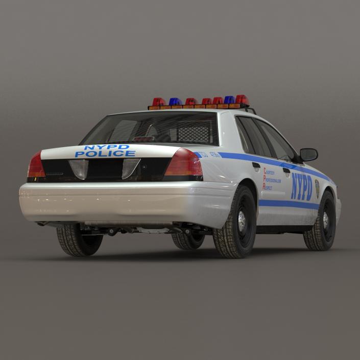 3D model Generic Police Car NYPD Rigged