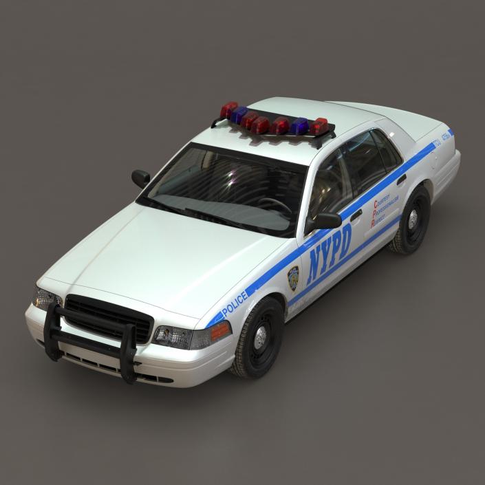 3D model Generic Police Car NYPD Rigged