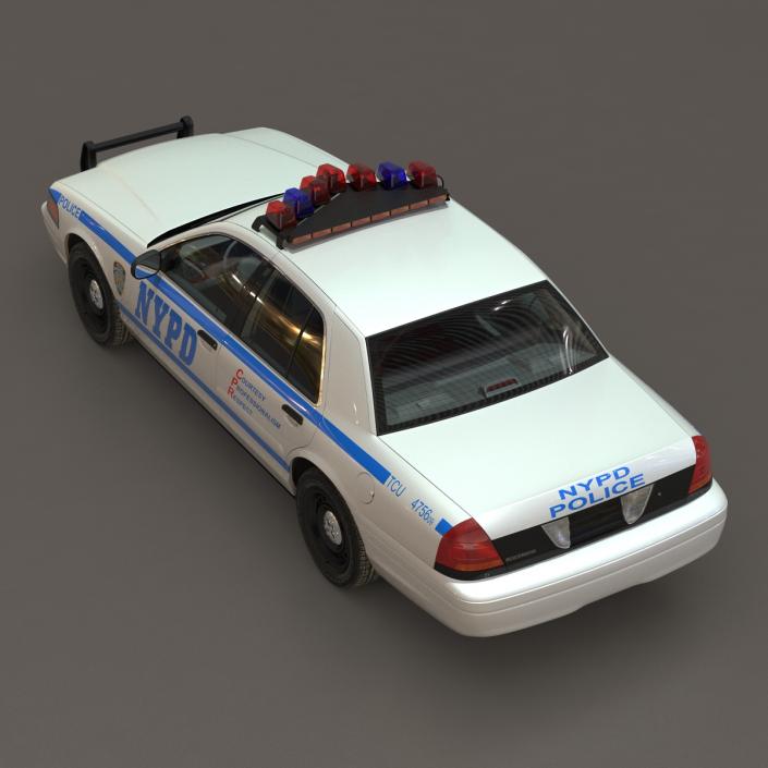 3D model Generic Police Car NYPD Rigged