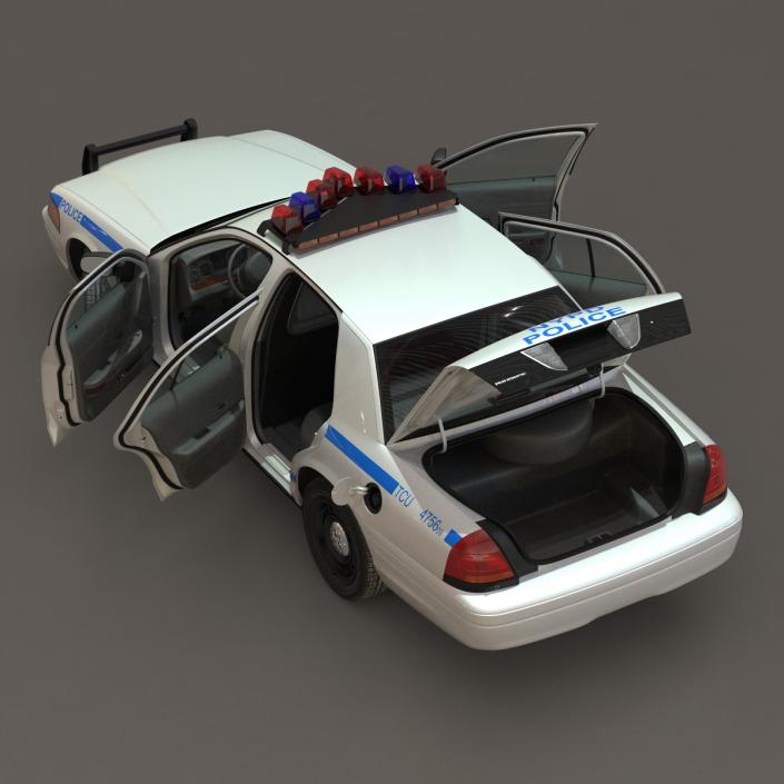 3D model Generic Police Car NYPD Rigged