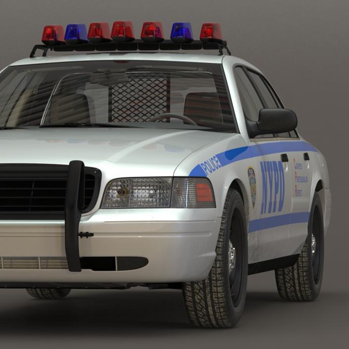 3D model Generic Police Car NYPD Rigged