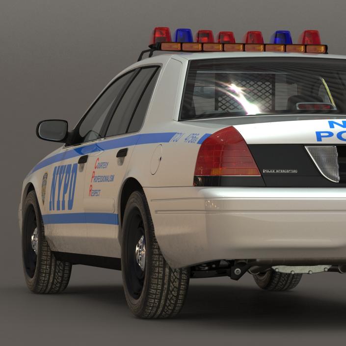 3D model Generic Police Car NYPD Rigged