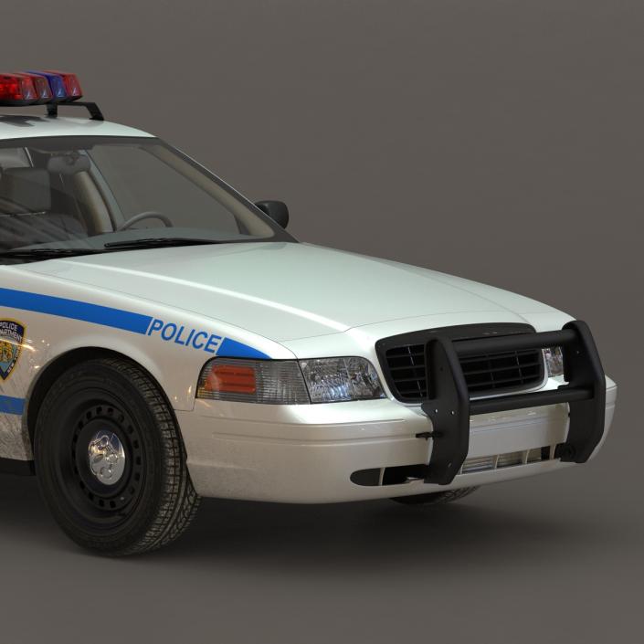 3D model Generic Police Car NYPD Rigged