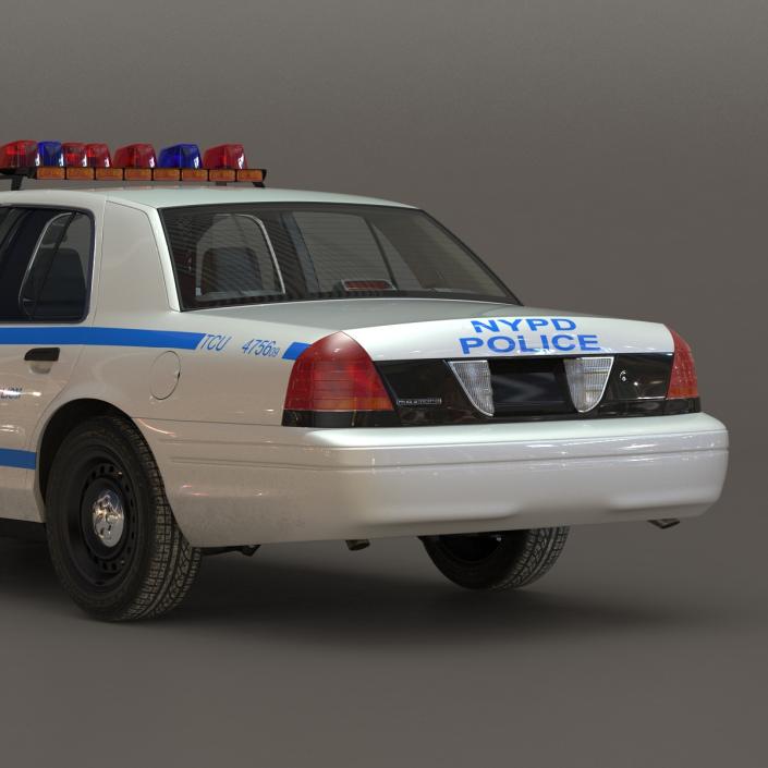 3D model Generic Police Car NYPD Rigged