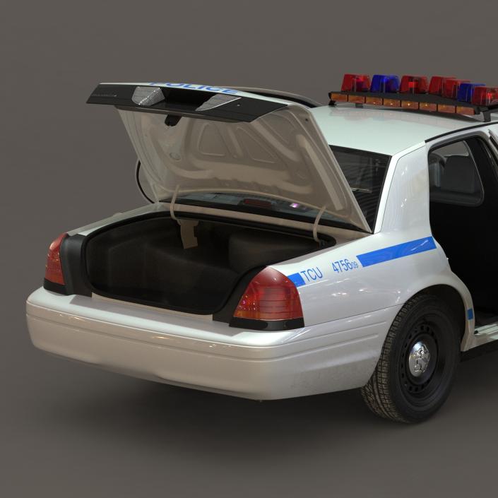 3D model Generic Police Car NYPD Rigged