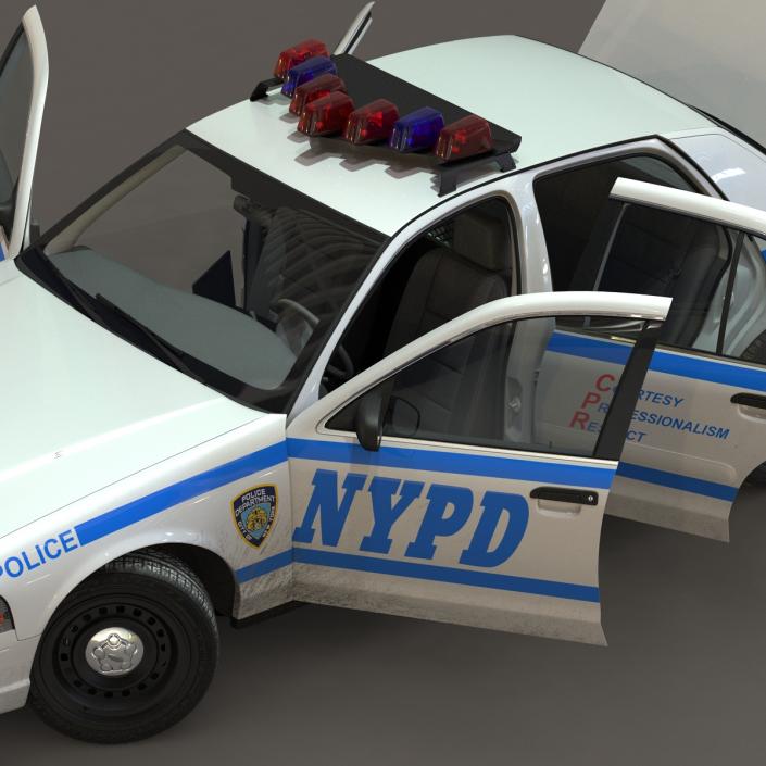 3D model Generic Police Car NYPD Rigged