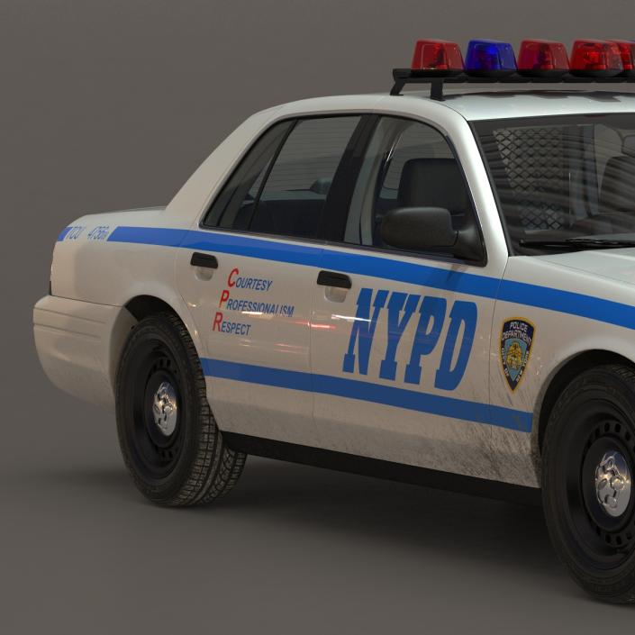 3D model Generic Police Car NYPD Rigged