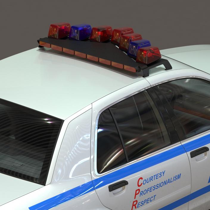 3D model Generic Police Car NYPD Rigged