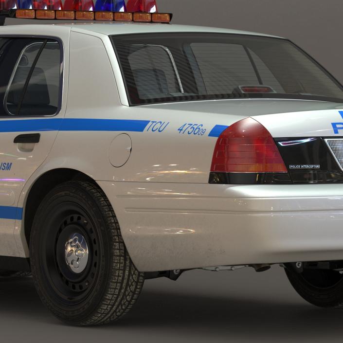 3D model Generic Police Car NYPD Rigged