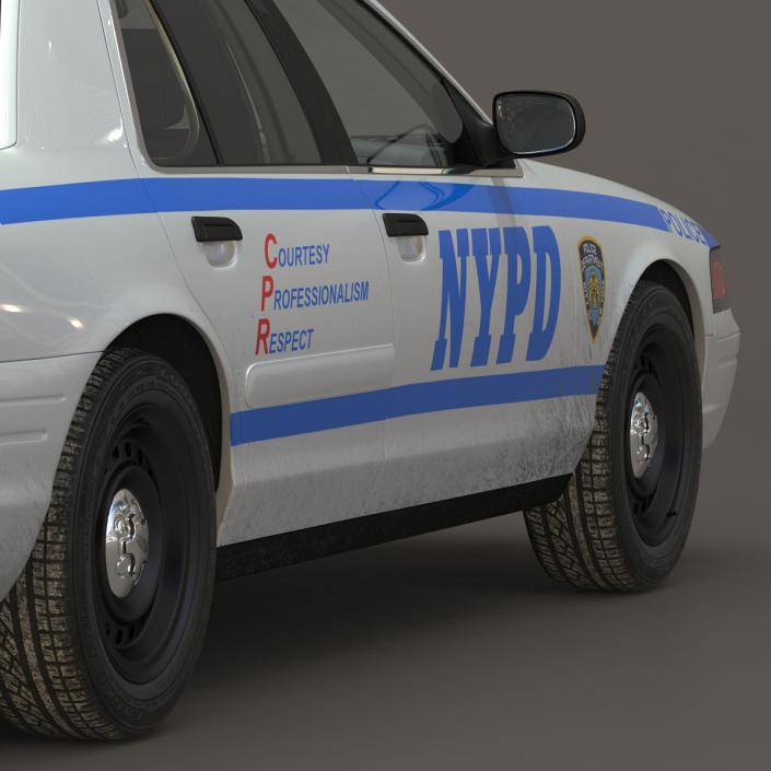 3D model Generic Police Car NYPD Rigged