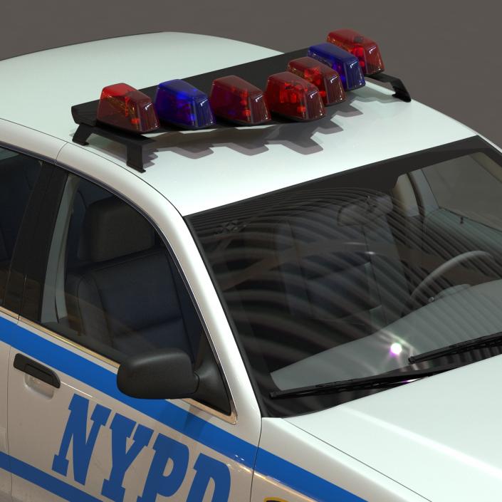 3D model Generic Police Car NYPD Rigged