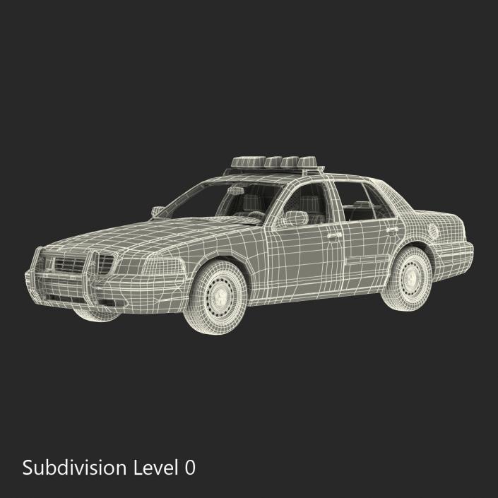 3D model Generic Police Car NYPD Rigged