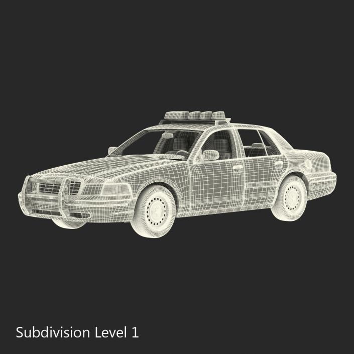 3D model Generic Police Car NYPD Rigged