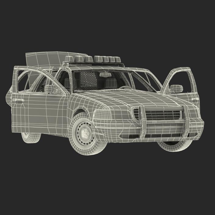 3D model Generic Police Car NYPD Rigged