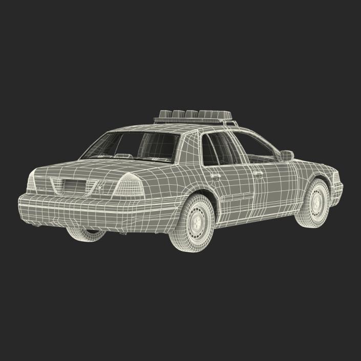 3D model Generic Police Car NYPD Rigged