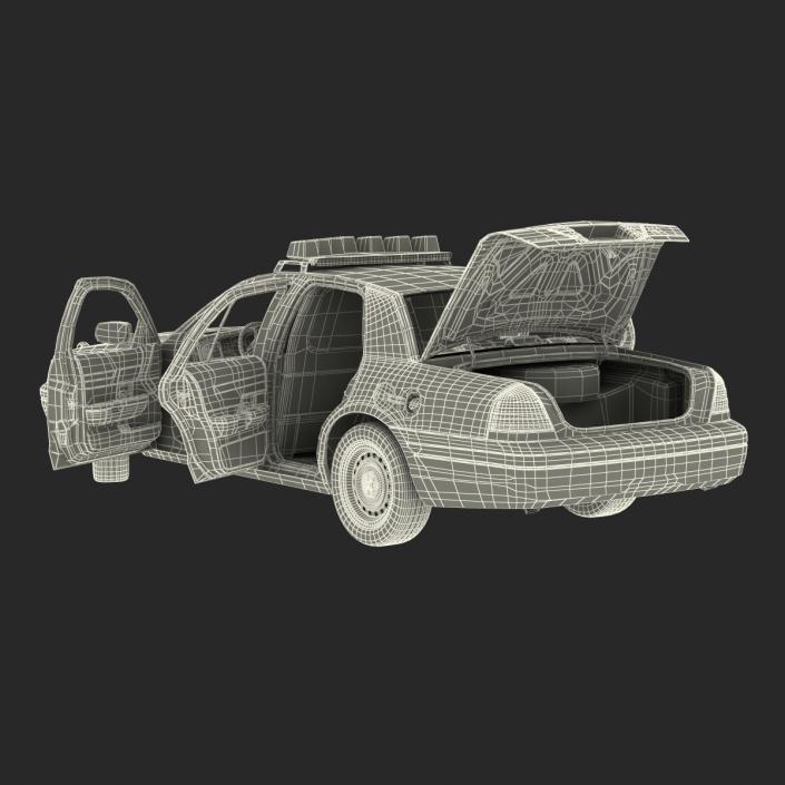 3D model Generic Police Car NYPD Rigged