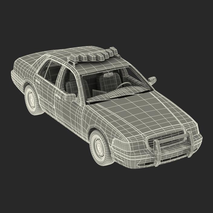 3D model Generic Police Car NYPD Rigged