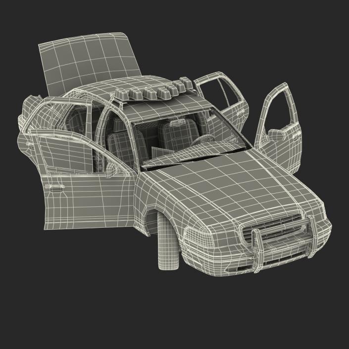 3D model Generic Police Car NYPD Rigged