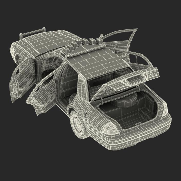 3D model Generic Police Car NYPD Rigged