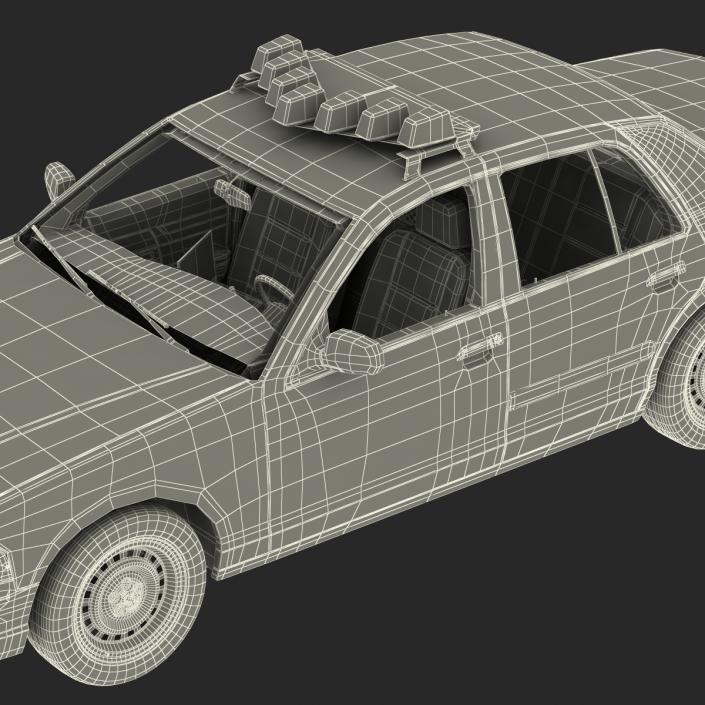 3D model Generic Police Car NYPD Rigged