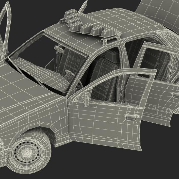 3D model Generic Police Car NYPD Rigged