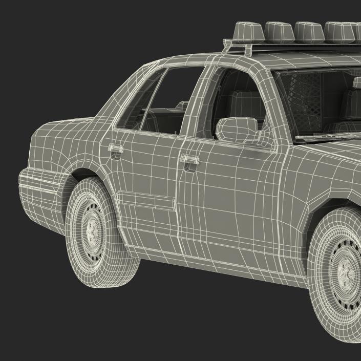 3D model Generic Police Car NYPD Rigged