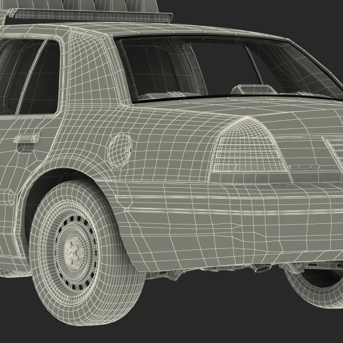 3D model Generic Police Car NYPD Rigged