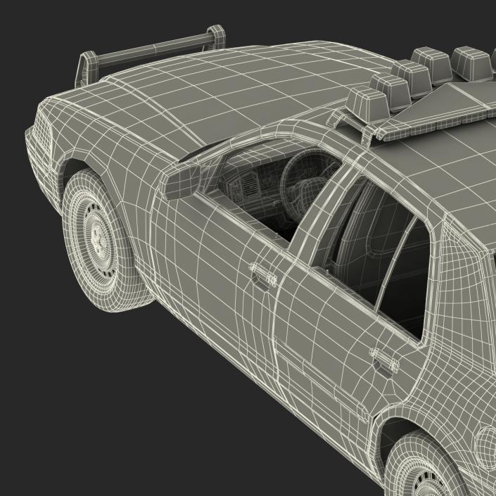 3D model Generic Police Car NYPD Rigged