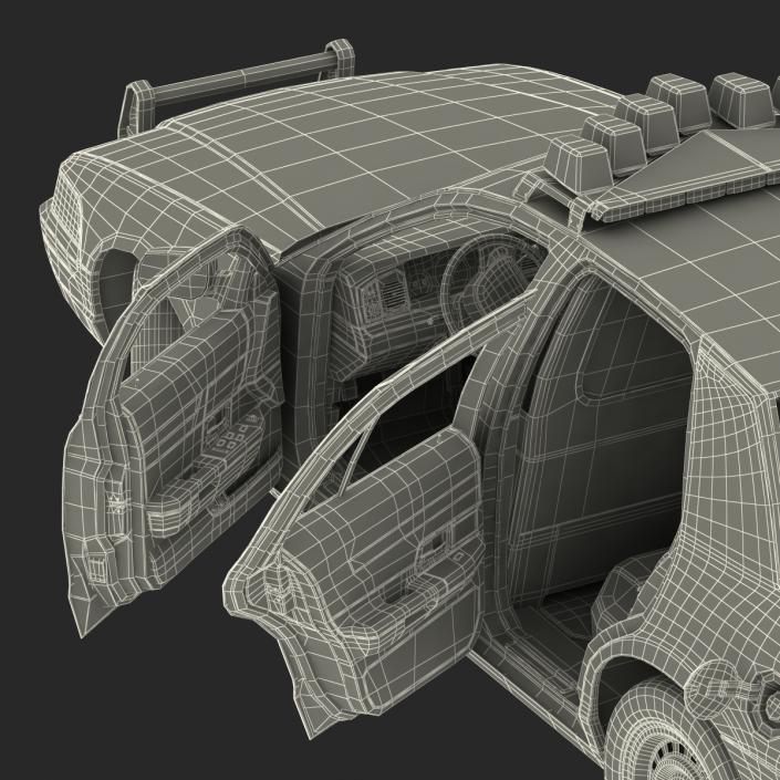 3D model Generic Police Car NYPD Rigged