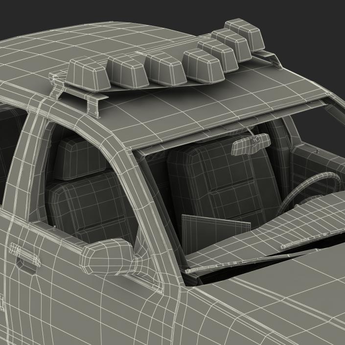 3D model Generic Police Car NYPD Rigged