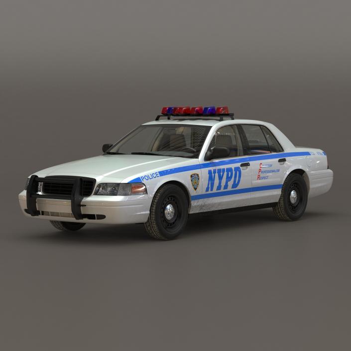 3D Generic Police Car NYPD model