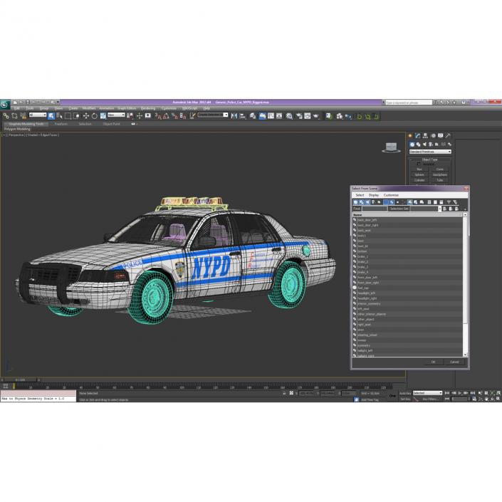 3D Generic Police Car NYPD model