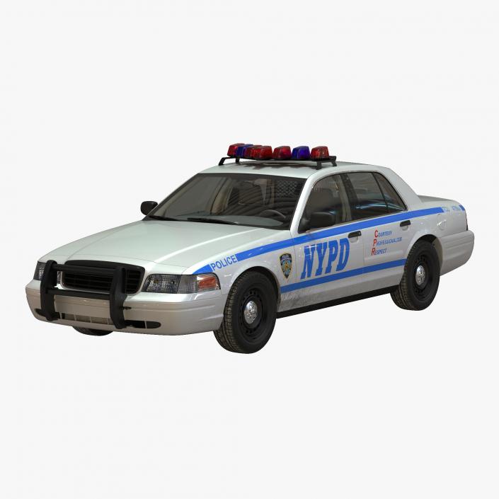 Generic Police Car NYPD Simple Interior 3D model