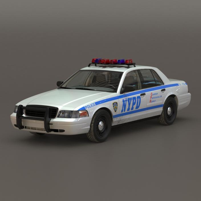 Generic Police Car NYPD Simple Interior 3D model