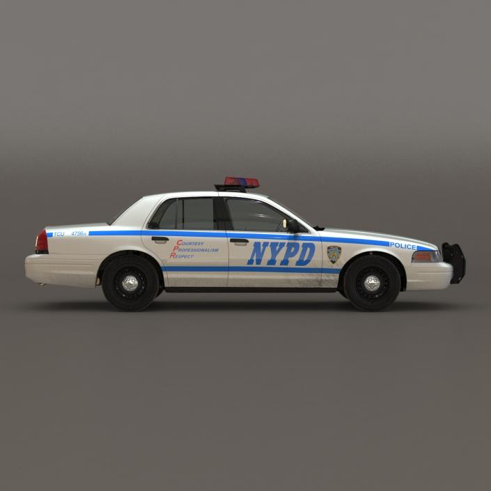 Generic Police Car NYPD Simple Interior 3D model