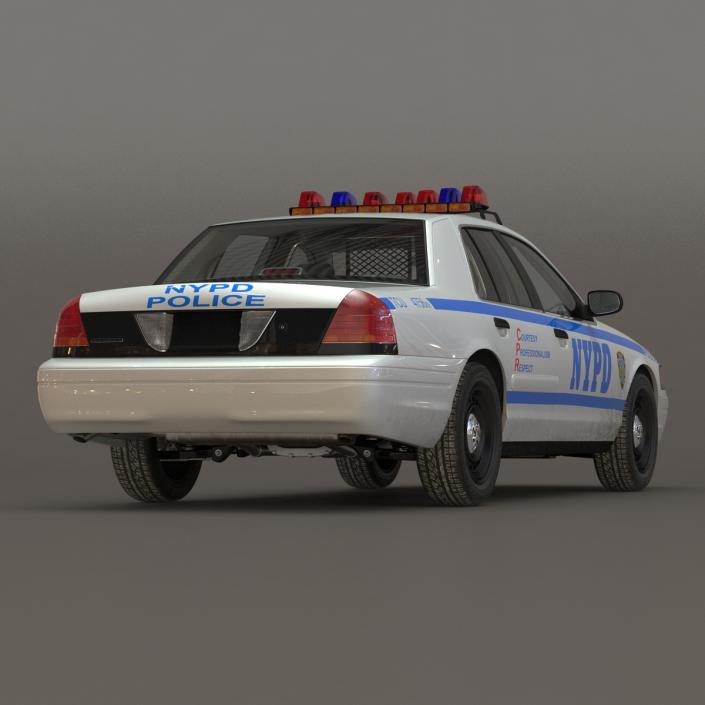 Generic Police Car NYPD Simple Interior 3D model