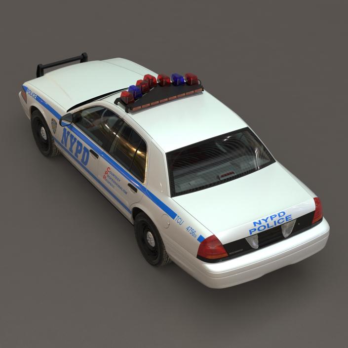 Generic Police Car NYPD Simple Interior 3D model